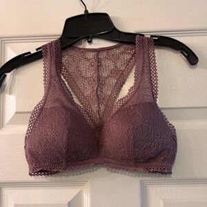 Sexy Victorias Secret Lace Bralette Bra Small Plum Eggplant